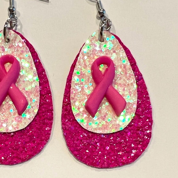 Breast Cancer Awareness earrings - Picture 3 of 7